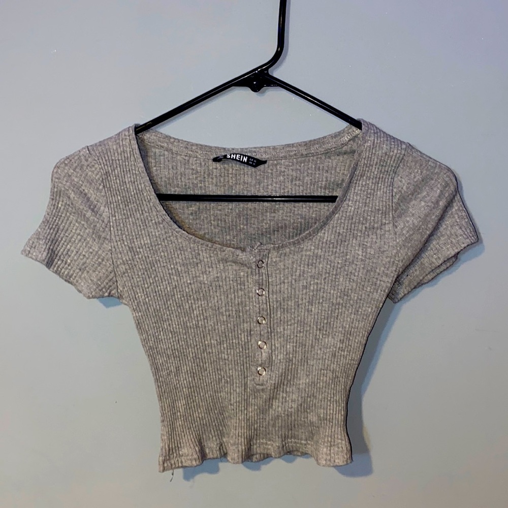 Grey crop top